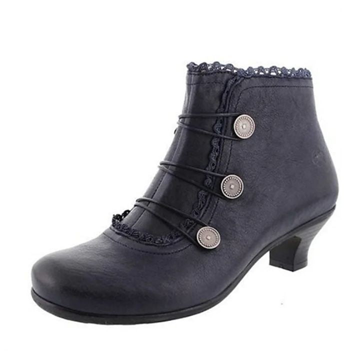 Gothica™ | Botines de Cuero Steampunk para Mujer con Tacón Grueso