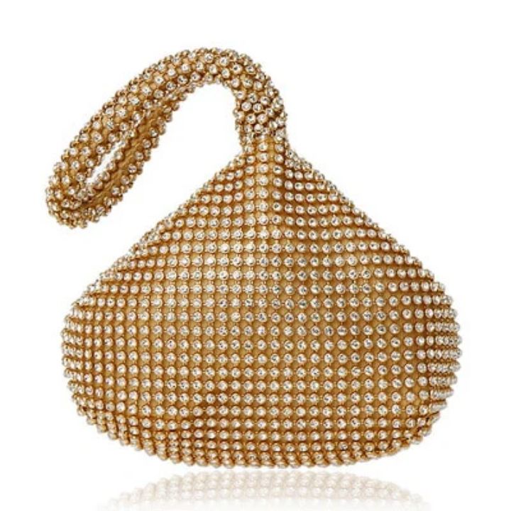 Diamanta™ | Bolso de Noche de Lujo con Piedras de Strass y Cremallera