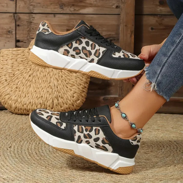 LunaStep™ | Zapatillas Antideslizantes de Estampado de Leopardo para Mujeres