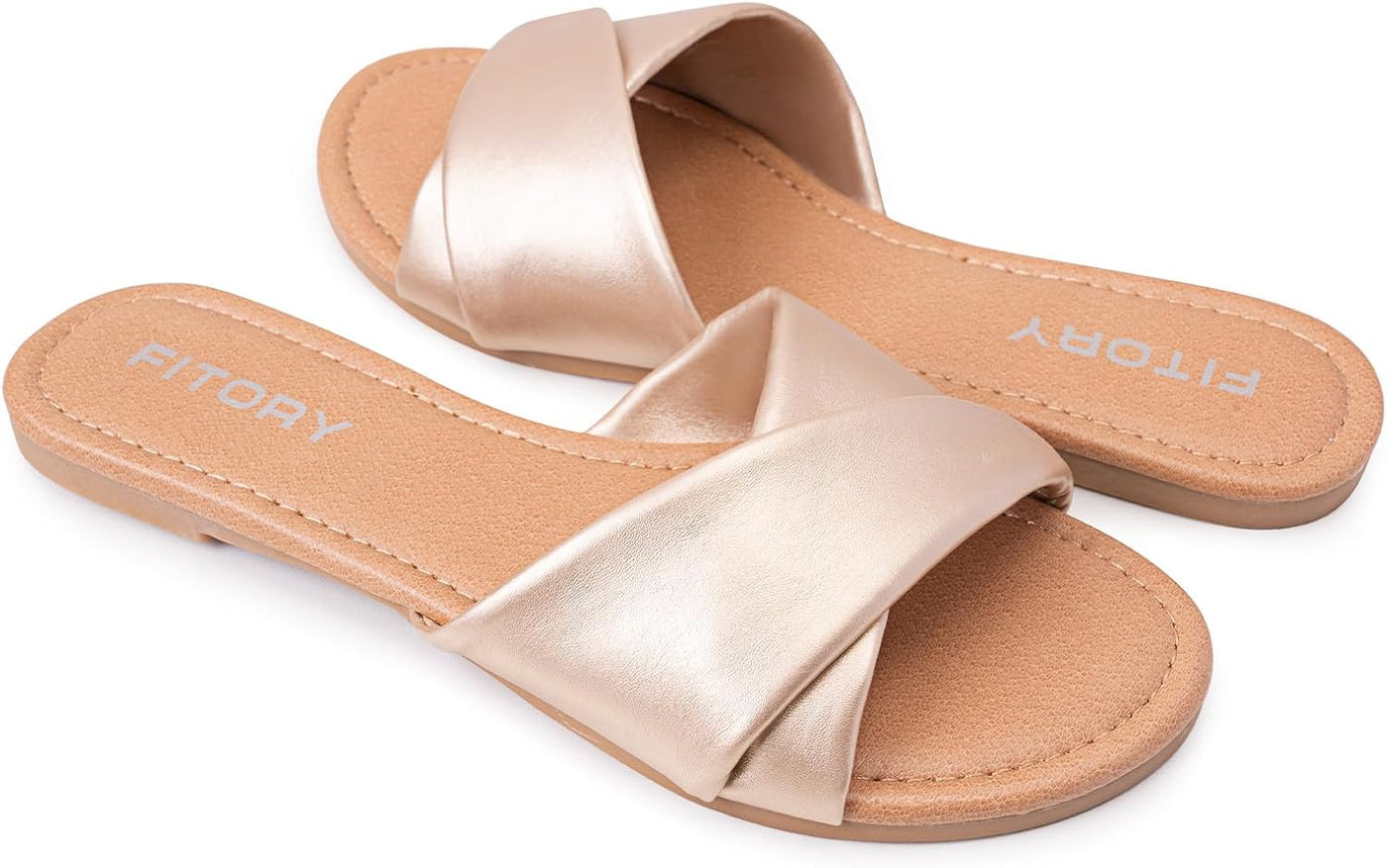 Ruby™ | Sandalias Planas de Cuero Suave para la Comodidad del Verano