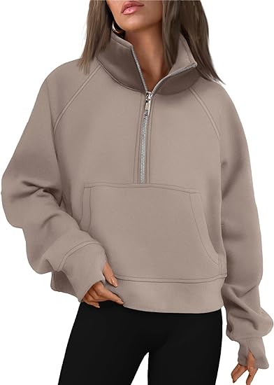 NovaFit™ | Sudadera corta de forro polar con media cremallera para otoño