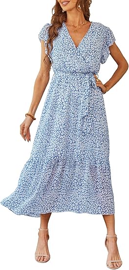 Remi™ | Vestido Boho Floral Maxi con Cinturón y Bajo Volado