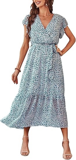 Remi™ | Vestido Boho Floral Maxi con Cinturón y Bajo Volado