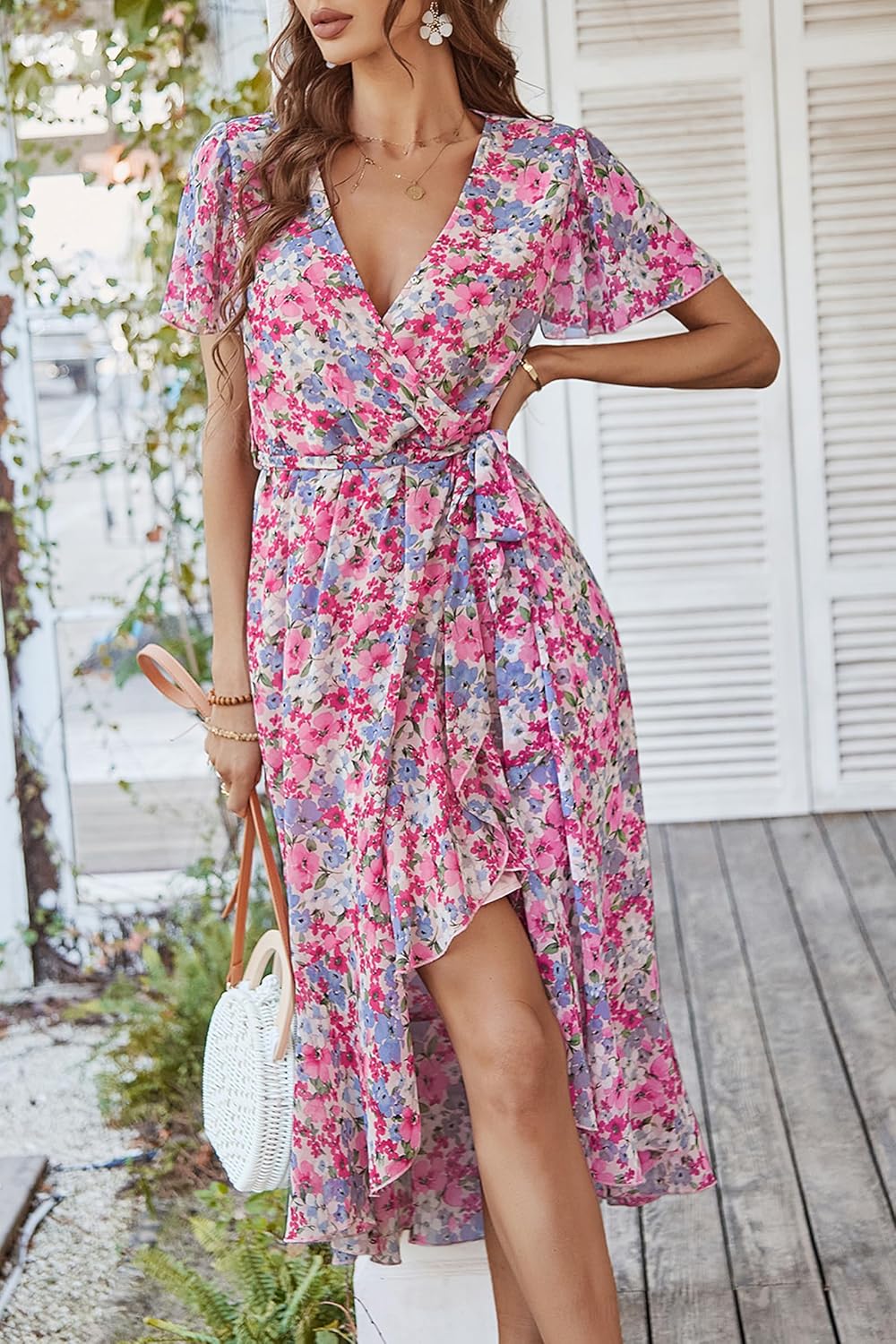 Remi™ | Vestido Boho Floral Maxi con Cinturón y Bajo Volado