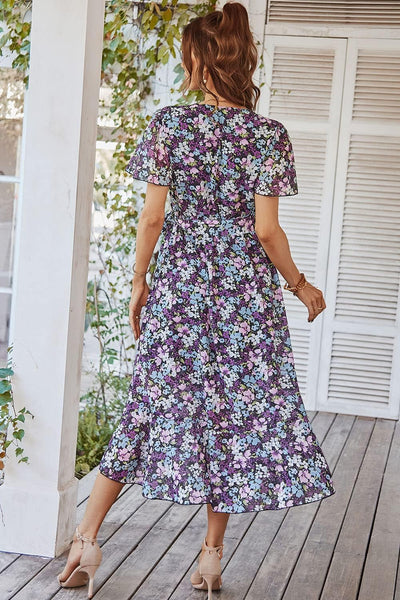 Remi™ | Vestido Boho Floral Maxi con Cinturón y Bajo Volado