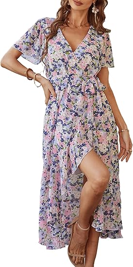 Remi™ | Vestido Boho Floral Maxi con Cinturón y Bajo Volado