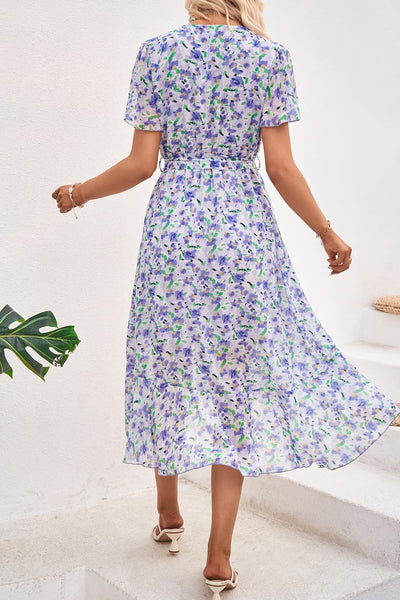 Remi™ | Vestido Boho Floral Maxi con Cinturón y Bajo Volado