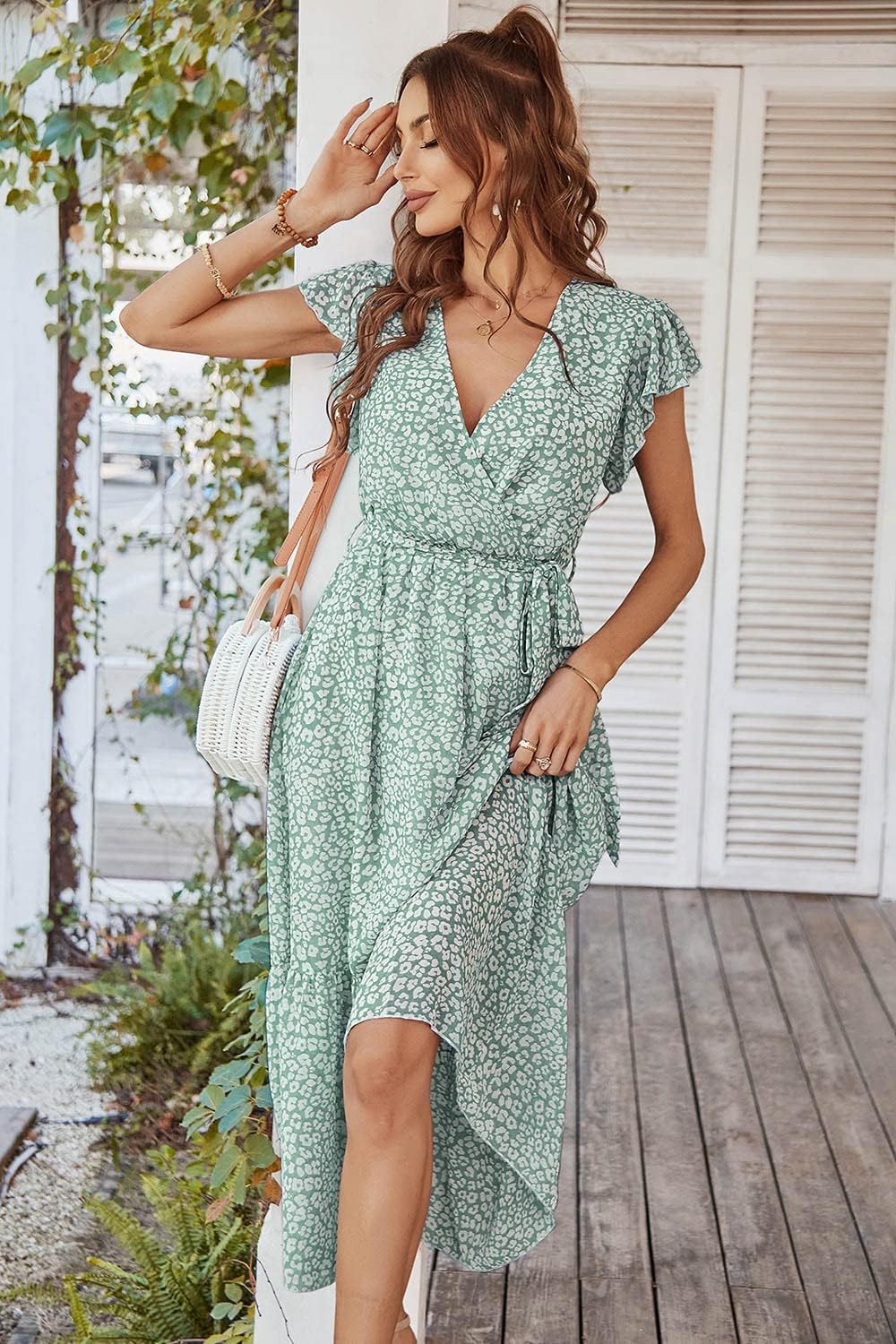 Remi™ | Vestido Boho Floral Maxi con Cinturón y Bajo Volado