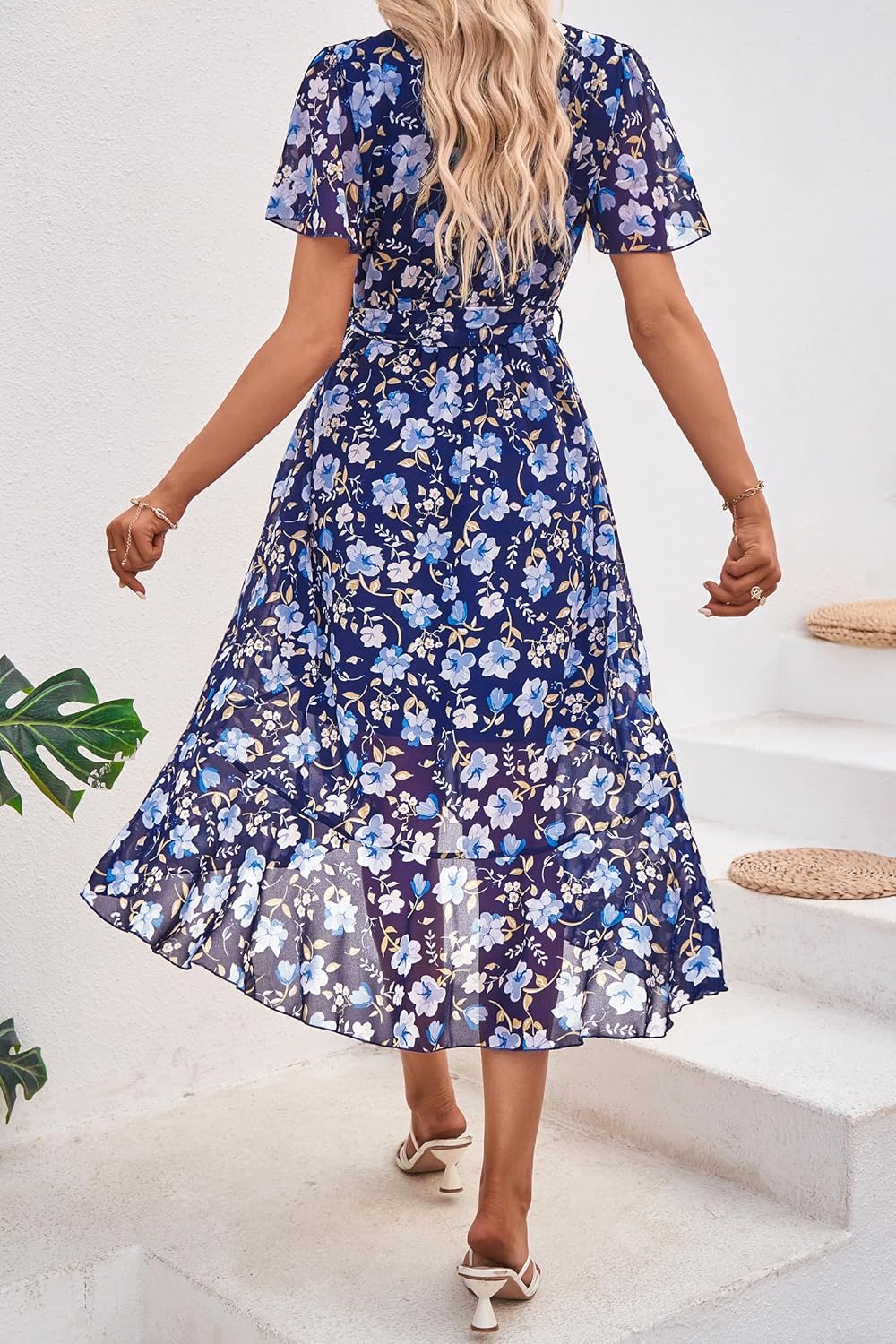 Remi™ | Vestido Boho Floral Maxi con Cinturón y Bajo Volado