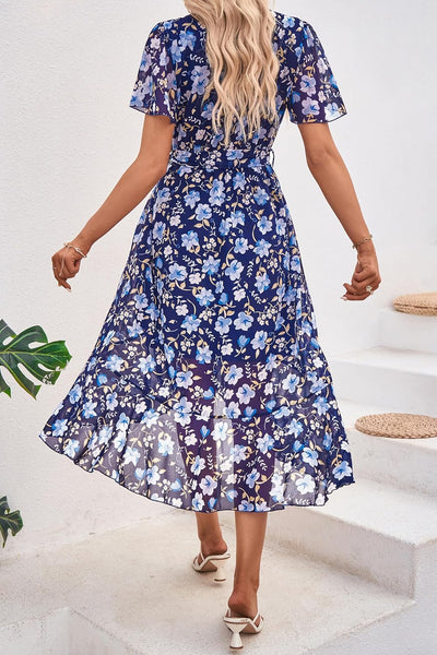 Remi™ | Vestido Boho Floral Maxi con Cinturón y Bajo Volado