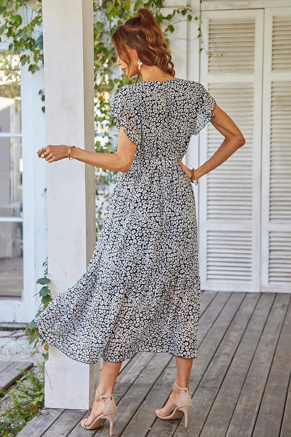 Remi™ | Vestido Boho Floral Maxi con Cinturón y Bajo Volado