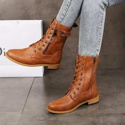 Lina™ Botas de Cuero para Invierno