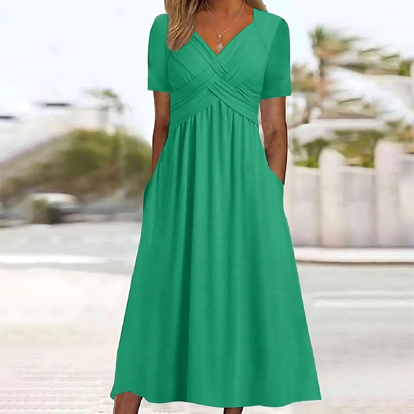 Jamaica - Elegante Vestido Midi con Cobertura Abdominal