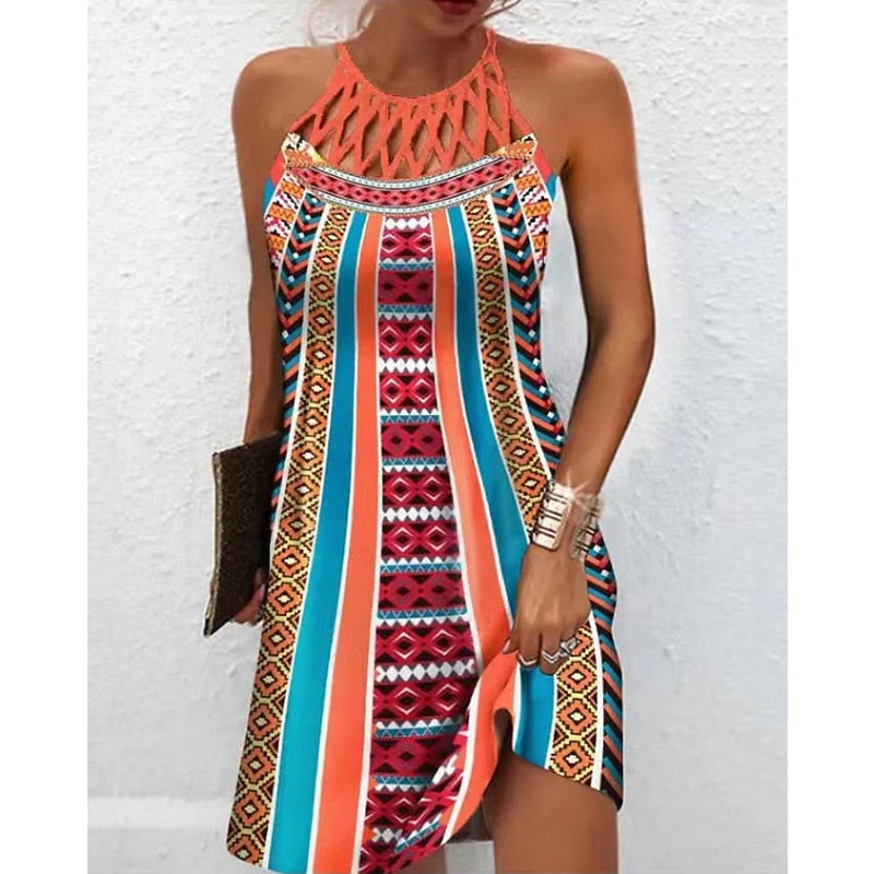 Tanzania™  - Vestido estampado con corchetes