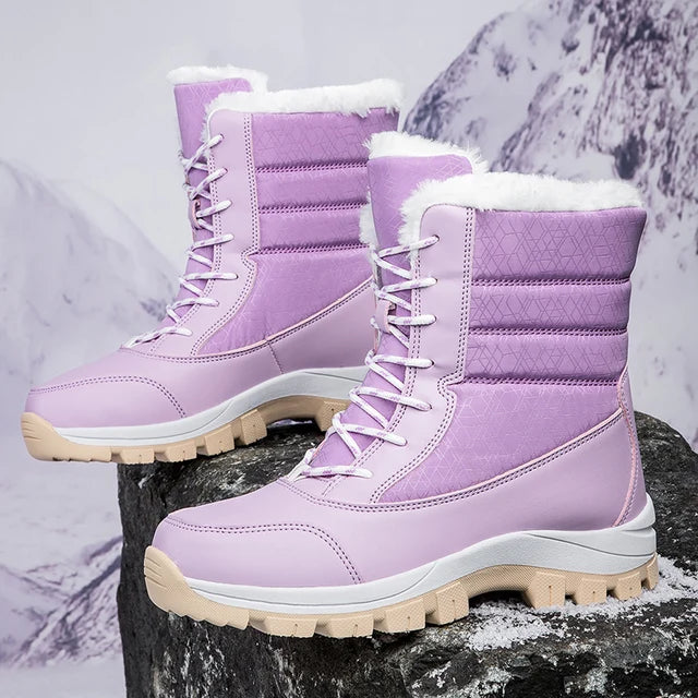 PolarStep™ | Botas de nieve altas impermeables y cálidas para mujer