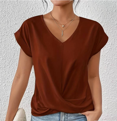 Claire - Elegante Blusa de Mujer con Escote en V