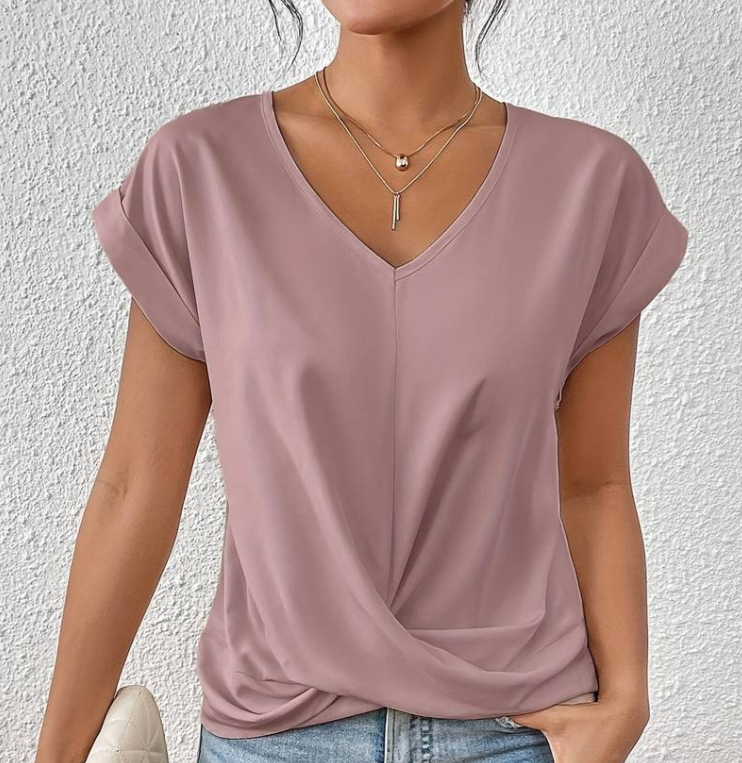 Claire - Elegante Blusa de Mujer con Escote en V