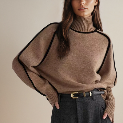 Arabélle™ | Suéter de Cuello Alto en Cashmere de Alta Costura