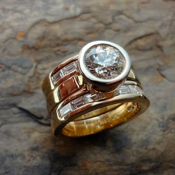 Anillo Vintage con Vidrio Laminado