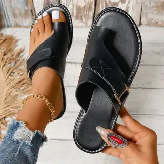 Nadia™ | Elegantes Sandalias Planas Tipo Flip Flop para Comodidad Casual en la Playa